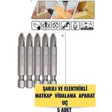 Kl Home 5 Adet Ph2 50 mm Şarjlı Matkap Vidalama Aparatı Seti ile Pratik ve Hızlı Kullanım