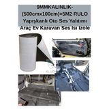 KL HOME 9MMKALINLIK-(500cmx100cm)=5M2 RULO Yapışkanlı Oto Ses Yalıtımı Araç Ev Karavan Ses Isı Izole