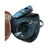 Kl Home Çantalı 10 Metre Elektrik 3 Prizli- Koruma Kapaklı 3x2,5mm Kamp Karavan Alanların Uzatma Cca Kablo - Siyah - Gri - 3LÜ-10METRE