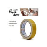 KL HOME Çift Taraflı Köpük Bant 24 Mm X 2 Metre Uzunluk-beyaz Renk Yapışkanlı Köpük Bant ( 1 Adet )