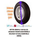 KL HOME Metal Jant Şişme El Arabası Tekeri Sağlam Uzun Ömür Havalı Sibop Gerçek Rulman Bilyalı Çap: 350 Mm