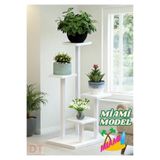 KL HOME Miami Model -4Katlı Metal Saksı Çiçek Bitki Saksılık (1 ADET FİYATI) Bahçe Salon Oturma Balkon Saksı