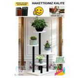 KL HOME Miami Model Çok Katlı Metal Saksı Çiçek Bitki 4 Kat Standı (1 ADET FİYATI) Salon Oturma Balkon