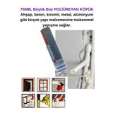 KL HOME Poliüretan PU Köpük 750 Ml ( Tahta, beton, kiremit, metal, alüminyum Mükemmel yapışma )