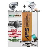 Kl Home Set= 1. Kalite Afs Esnek Boru +Bant Ç:120 Boy 10MT ve 44MM X10MT Alü Bant Mutfak Davlumbaz Aspiratör