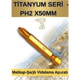 Kl Home Titanyum Bits Uç PH2X50 3 Adet Şarjlı Matkap Vidalama Aparatı Yüksek Dayanıklılık