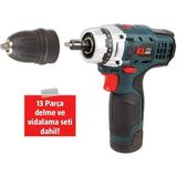 KL Pro KLNM1020 10.8V Şarjlı Darbesiz Vidalama Kauçuk Kaplı Kabza ile Güvenli ve Rahat Kullanım