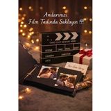 Klaket Fotoğraf Albümü Anı Defteri Scrapbook Film Tasarımlı Hediye Albüm Sevgiliye Özel Gün Hediyesi