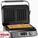 Klamer Double Belçika Waffle Makinesi 1600W LCD Ekranlı - Gri