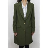 Klapa Fistan Store Haki Yeşil Normal Kalıp Çift Düğme Uzun Yazlık Blazer Ceket - 36