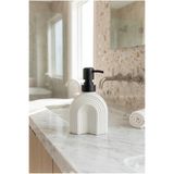 KLARHAUS Çizgili Bohem Minimal Cam Sıvı Sabunluk - 250ml - 14x6x5.5 cm
