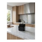 KLARHAUS Seramik Süngerlikli Siyah Sıvı Sabunluk ve Deterjanlık - Mutfak Banyo Tezgah Üstü Düzenleyici - 500 ml - 17 x 10.5 x 10.5
