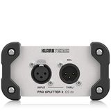 Klark Teknik DS20 Pro Splitter 2 pasif 1-in/2-Out sinyal dağıtıcı, Midas transformatörlü ve genişletilmiş dinamik alanlı