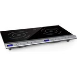 Klarstein Cucinata Çift Gözlü Indüksiyonlu Ocak, 3100 W, Cam Seramik, Gümüş - Siyah