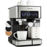 Klarstein Süt Köpürtücülü Klarstein Espresso Portafiltre Makinesi, Portafiltreli 1,8l Mini Espresso Makinesi, 20 Bar Paslanmaz Çelik Kahve Makinesi Küçük, 0,5l Süt Tankı, Öğütülmüş Kahve Için 1350W
