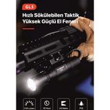 Klarus Gl3 Klarus Gl3 Usb-C Şarj Edilebilir LED Taktik Tüfek Feneri - Koyu Siyah