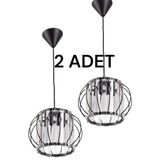 KLAS AYDINLATMA 2 ADET CEMRE TEKLİ PROMOSYON MODERN TAŞLI AVİZE