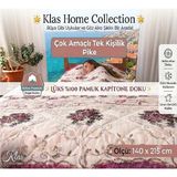 Klas Home Decor Çok Amaçlı Kapitone Pike Takımı-Tek Kişilik - Çok Renkli - 140 x 215 cm