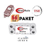 Klas Rulo Yazarkasa Pos Rulosu 56 x 14 mm 1 Koli 56 Paket 560 Rulo