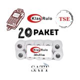 Klas Rulo Yazarkasa Pos Rulosu 56 x 14 mm 20 Paket 200'LI Rulo
