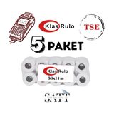Klas Rulo Yazarkasa Pos Rulosu 56X14 mm 5 Paket 50'li Rulo