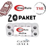 Klas TERMAL POS RULOSU 56X14M 20 PAKET 200'Lİ KLAS