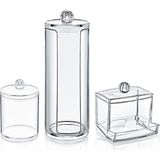 Klasik 3'lü Makyaj Pamukluğu Düzenleyici Organizer Set
