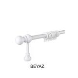 Klasik Ahşap Rustik Perde Askısı 28 Mm Boru Beyaz