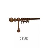 Klasik Ahşap Rustik Perde Askısı 28 Mm Boru Ceviz