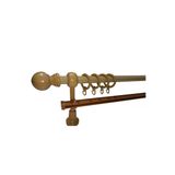 Klasik Ahşap Rustik Perde Askısı Tek Raylı 28 Mm Boru Meşe