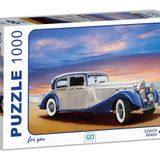 Klasik Araba Puzzle 1000 Parça Renkli 6+