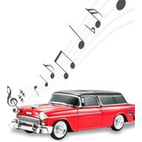 Klasik Araba Usb-Tf-Fm Radyo Bluetooth Hoparlör Dekoratif Müzik Kutusu Araba