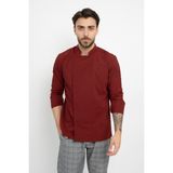 Klasik Aşçı Şef Ceket Aşçı Uniforma (Chef Ceket) Personel Kıyafeti - Bordo - XL
