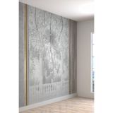 Klasik Balkon Manzaralı Çiçek Desenli Tekstil Duvar Kağıdı, 200 x 100, 2025-384-03