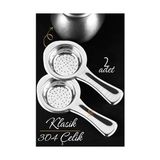 Klasik Çay Süzgeci 304 Paslanmaz Çelik 2 Adet - Çok Renkli - Orijinal