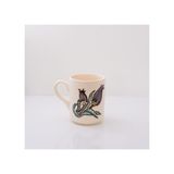 Klasik Çini Desenli Mug Kupa - Beyaz - Antrasit - Kırmızı