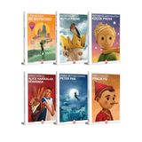 Klasik Çocuk Kitapları Seti, 6 Kitap, Oz Büyücüsü, Mutlu Prens, Küçük Prens, Alice Harikalar Diyarında, Peter Pan, Pinokyo