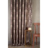 Klasik Damask Sık Pile Fon Perde, Antrasit Mürdüm, 90X260