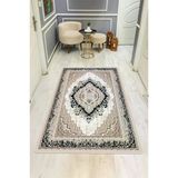 Klasik Desen Dijital Baskı Kaymaz Taban Halı H1101 Renkli 140 X 200