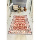 Klasik Desenli Dijital Baskı Kaymaz Taban Halı H0092 Renkli 140 X 200