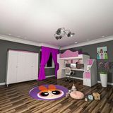 Klasik Dikey Ranza ve 4 Kapılı Gardrop Mdf - Beyaz - 100 x 100 cm