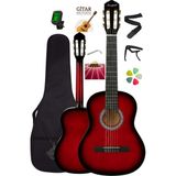 Klasik Gitar 4/4 Siyah Bordo, Sap Ayarlı, Yüksek Kalite ve Ses Çekiciliği - Seçenek 1 - Amber