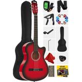 Klasik Gitar 4/4 Yetişkin Boy, Renkli ve Ayarlı, Full Set, CG-395RD - Açık Gri - Seçenek 1