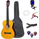 Klasik Gitar Seti, Başlangıç Için Mükemmel Eğitim ve Performans Aracı - Açık Beyaz - Gri - Seçenek 1