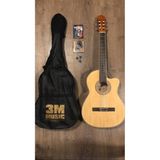 Klasik Gitar Seti: Kasa, Kılıf, Capo, Yedek Teller, Pena Hediye - Seçenek 1 - Ahşap - Bej