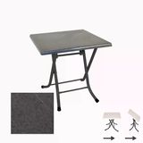 Klasik Katlanır Masa 70X70 Cm - (Werzalit, Wermodin Ve Allzalit Tabla) - Grey Marble