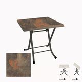 Klasik Katlanır Masa 70X70 Cm - (Werzalit, Wermodin Ve Allzalit Tabla) - Metalic Oxid 1