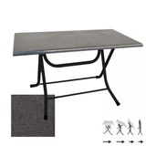 Klasik Katlanır Masa 80X120 Cm - (Werzalit, Wermodin Ve Allzalit Tabla) - Grey Marble