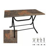 Klasik Katlanır Masa 80X120 Cm - (Werzalit, Wermodin Ve Allzalit Tabla) - Metalic Oxid 1