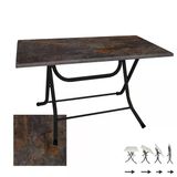 Klasik Katlanır Masa 80X120 Cm - (Werzalit, Wermodin Ve Allzalit Tabla) - Metalic Oxid 3